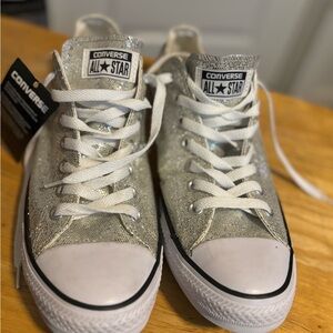 Converse Shimmering Silver Low-Tops